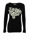 Charter Club Women's Floral Print Pullover Sweater