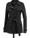 BEKTOME Womens Double Breasted Button Closure Trench Pea Coat Jacket