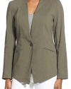 Eileen Fisher Women's Organic Linen Blend One Button Jacket