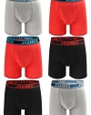 JRAMBO Men's Underwear Soft Cotton Boxer Briefs with Elastic Waistband (6-Pack)