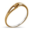 Loop Interlocking Ring, Plated 14K Gold Infinity Ring, Infinity Circles Linked Ring, Loop Ring, Linked Promise Ring