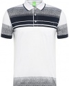 HUGO BOSS Paddy 4 White 100% Cotton Short Sleeve Polo Golf T-shirt Large