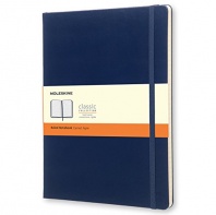 Moleskine Classic Notebook, Extra Large, Ruled, Prussian Blue, Hard Cover (7.5 x 10)