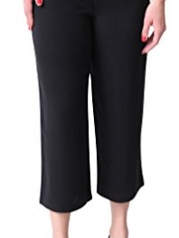 Eileen Fisher System Straight Cropped Pant in Silk Georgette Crepe