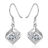 NYKKOLA Fashion Classic Jewellery 925 Solid Silver Teardrop Hoop Earrings