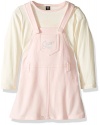 GUESS Baby Girls' Bodysuit and Overall Dress Set