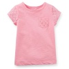 Carters Baby Clothing Outfit Girls Lace Sleeve Pocket Tee Light Pink