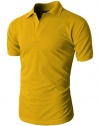 H2H Mens Casual Basic Pique Polo Slim Fit Shirts Short Sleeve of Various Colors