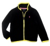 Polo Ralph Lauren Little Girls Full-Zip Pony Logo Fleece Jacket (5, Black)