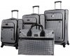 Nicole Miller Taylor Set of 4: Box Bag, 20, 24, 28 Spinner Luggages (Blue Plaid)