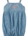 Ralph Lauren Baby Girls Embroidered Chambray Shortall (12 Months)