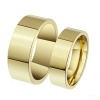 Gnzoe Men Women Couple Stainless Steel Engagement Wedding Band Ring,Gold,Comfort Fit Size 10