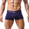Baomabao Men Sexy Underwear Boxer Briefs Short U Convex Bulge Pouch Underpant (Large, Deep Blue)
