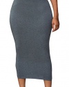 Sexy Womens Solid High-waisted Bodycon Cotton Maxi Skirt